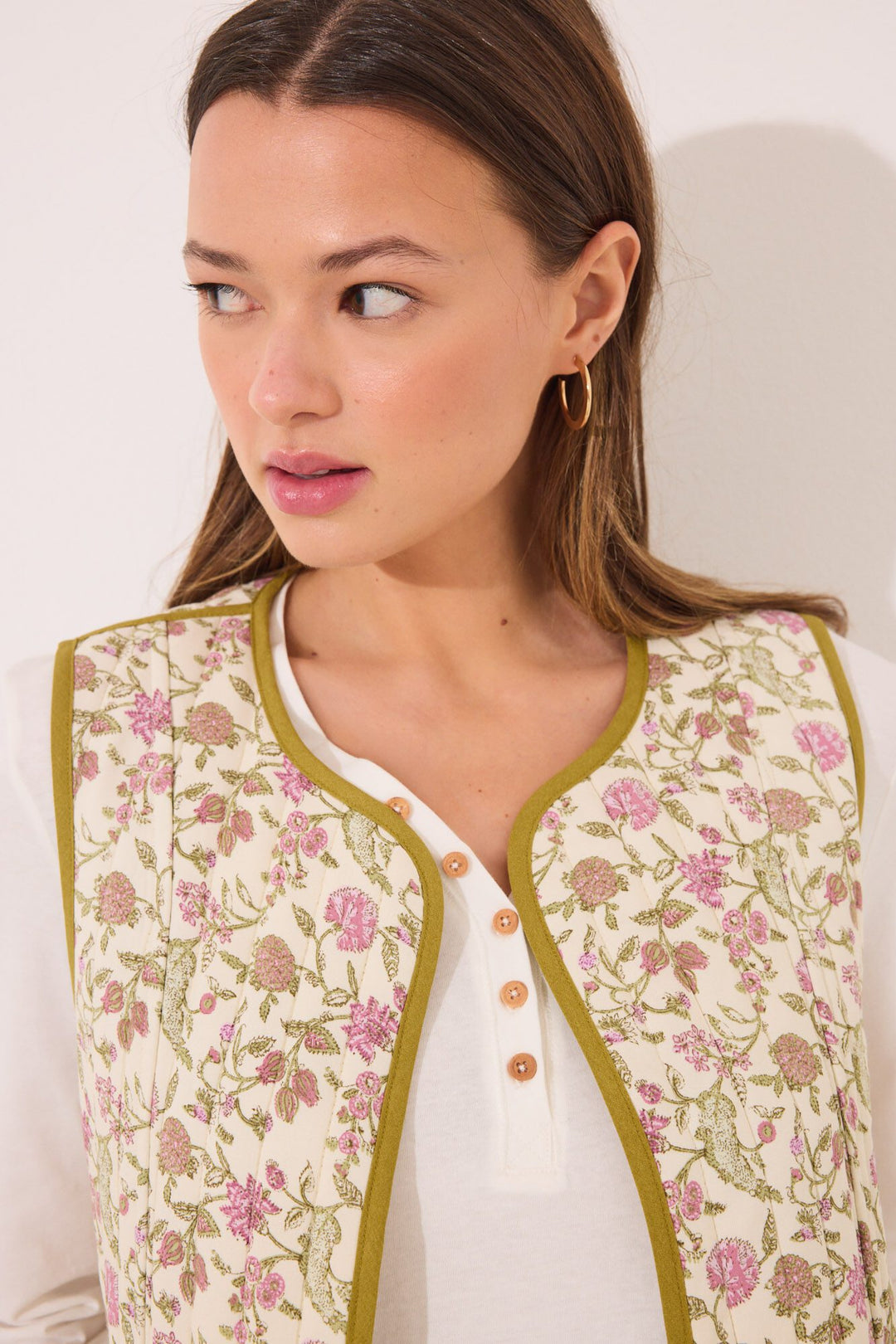 Vest - White Print