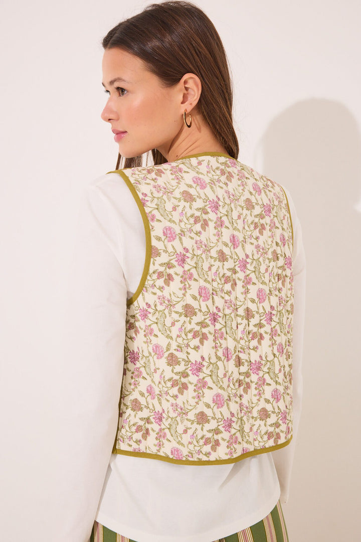 Vest - White Print