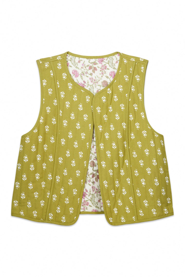 Vest - White Print