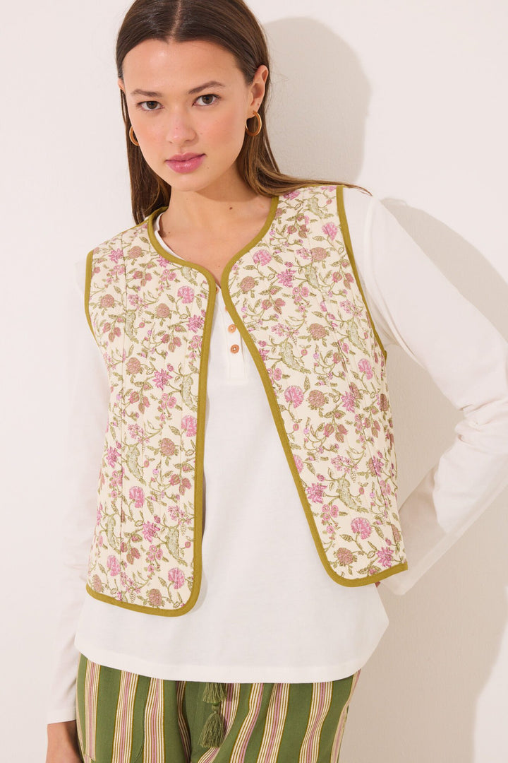Vest - White Print