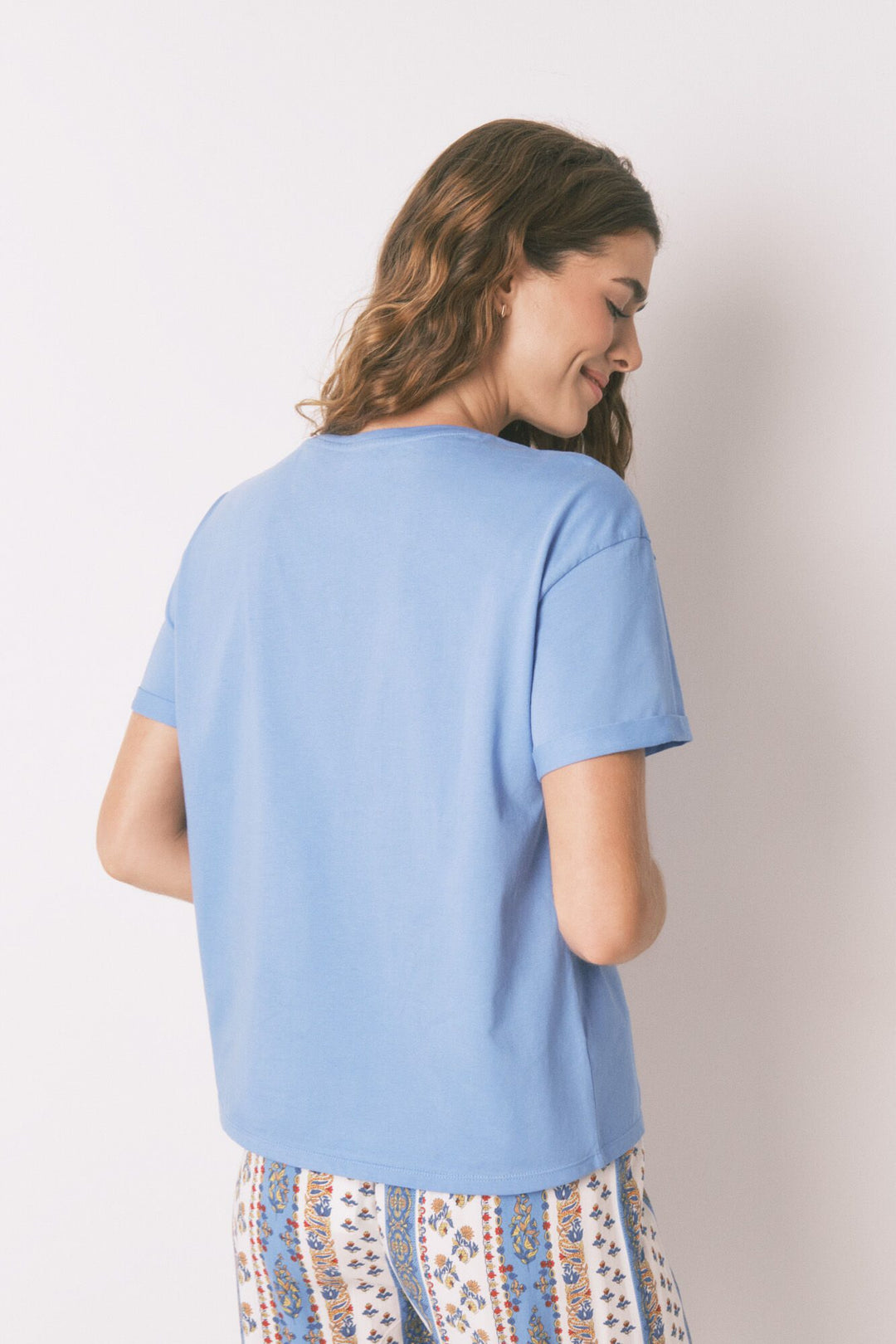 SHORT SLEEVES T SHIRT - Medium Blue