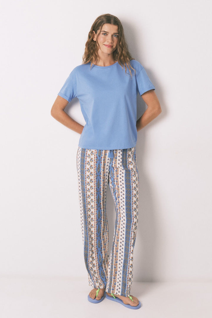 SHORT SLEEVES T SHIRT - Medium Blue