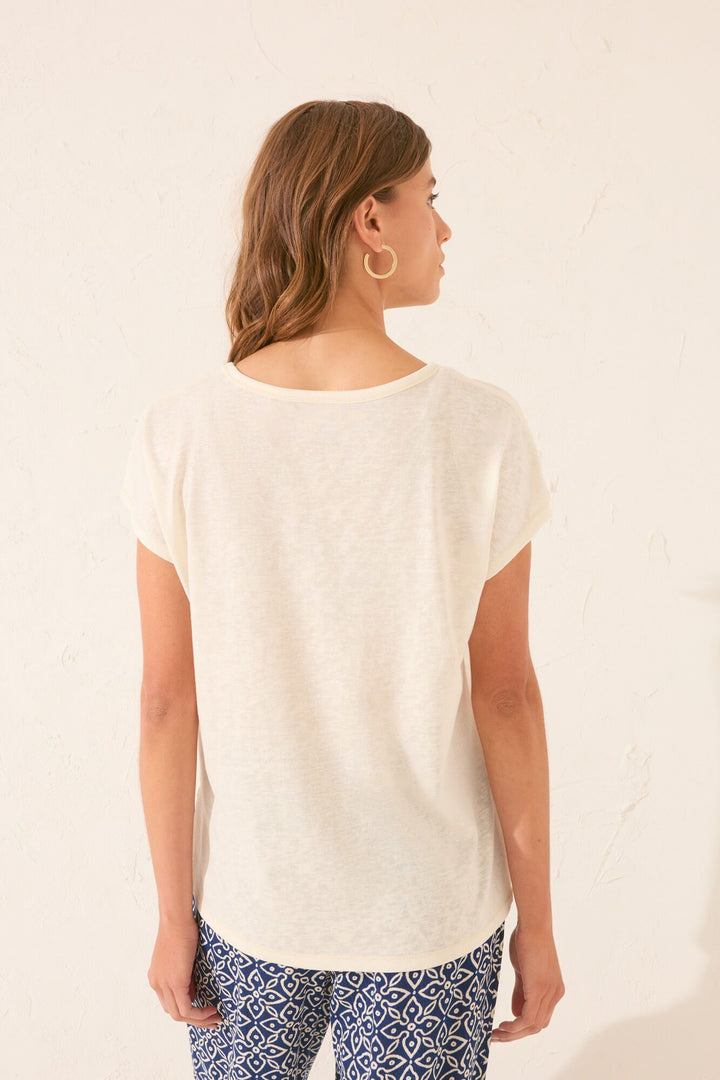 SHORT SLEEVES T SHIRT - Ivory