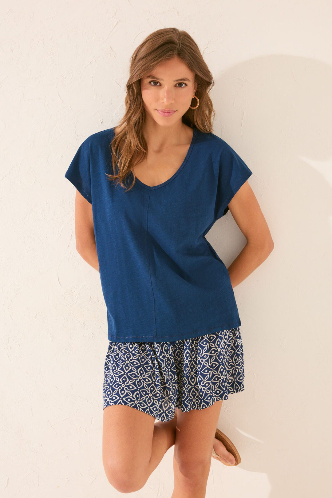 SHORT SLEEVES T SHIRT - Medium Blue