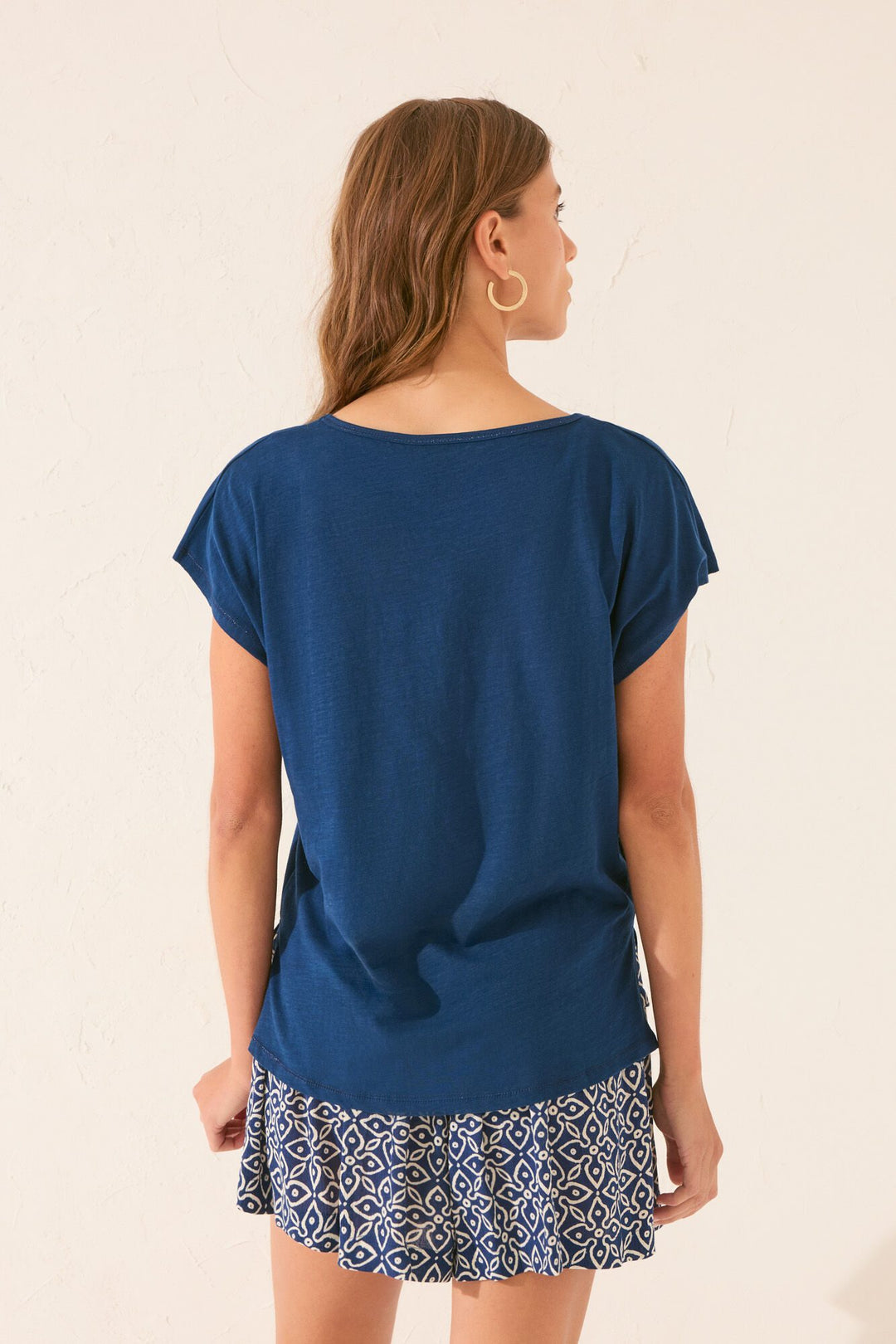 SHORT SLEEVES T SHIRT - Medium Blue
