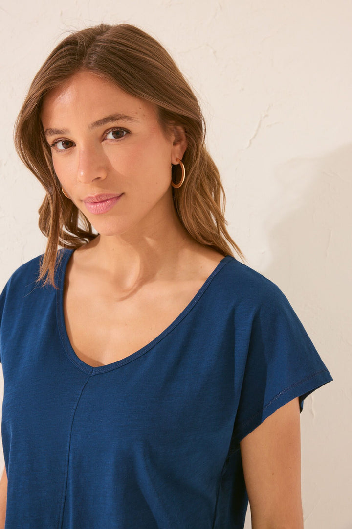 SHORT SLEEVES T SHIRT - Medium Blue