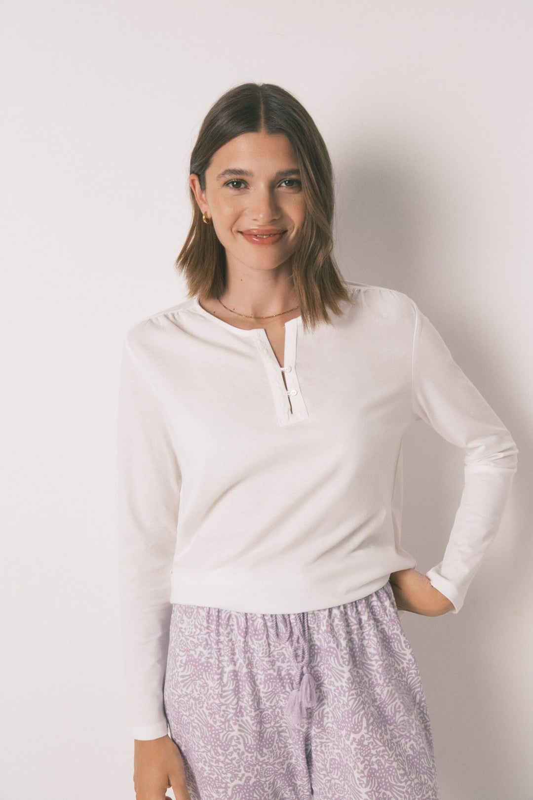 LONG SLEEVES T SHIRT - Ivory