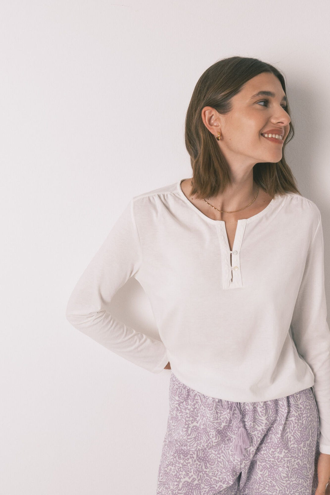 LONG SLEEVES T SHIRT - Ivory