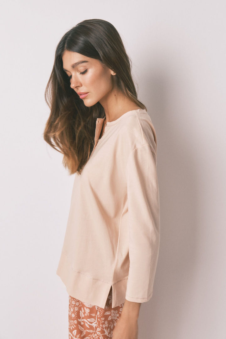 3/4 SLEEVES T SHIRT - Orange