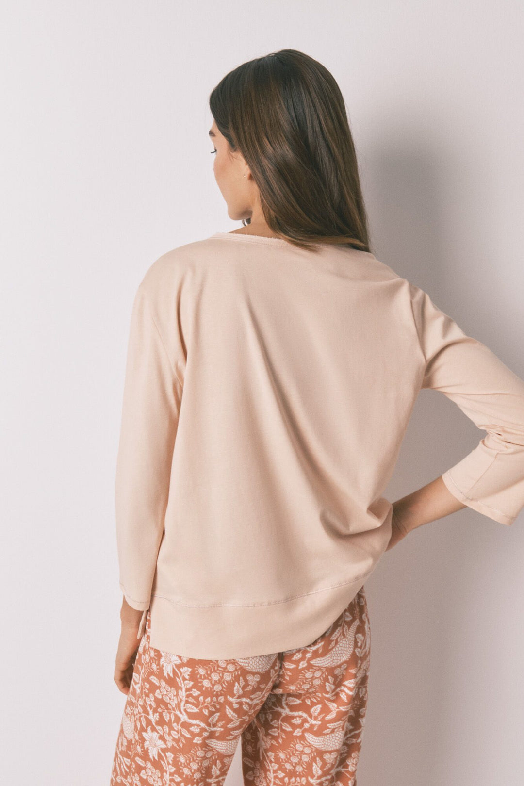 3/4 SLEEVES T SHIRT - Orange