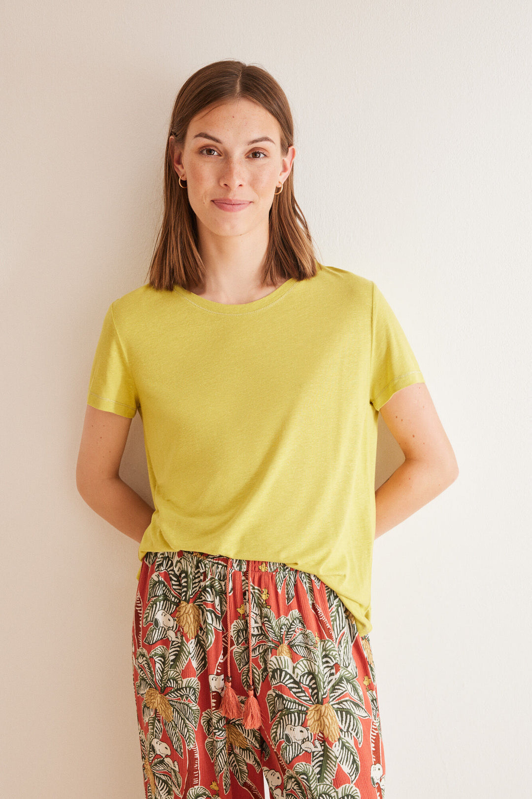 Khaki short-sleeved T-shirt - Light Khaki