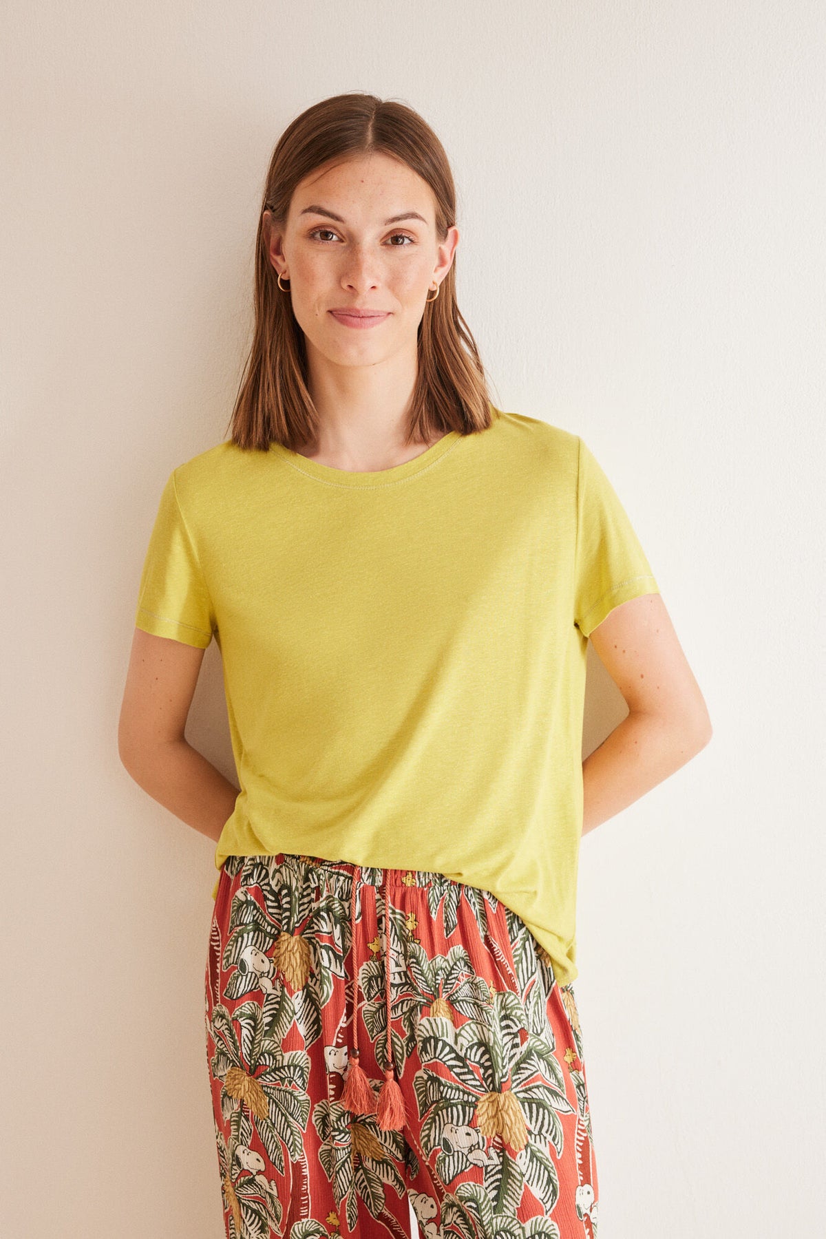 Khaki short-sleeved T-shirt - Light Khaki