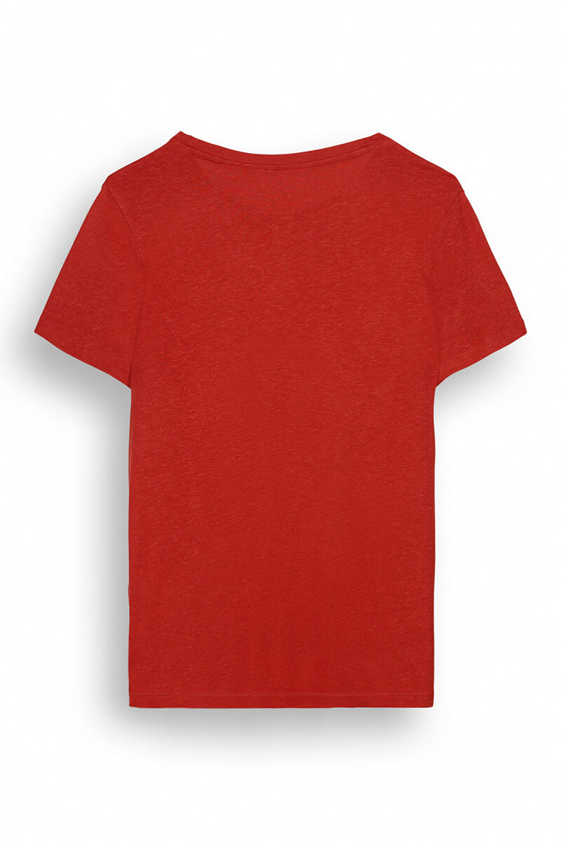 Red short-sleeved T-shirt - Orange
