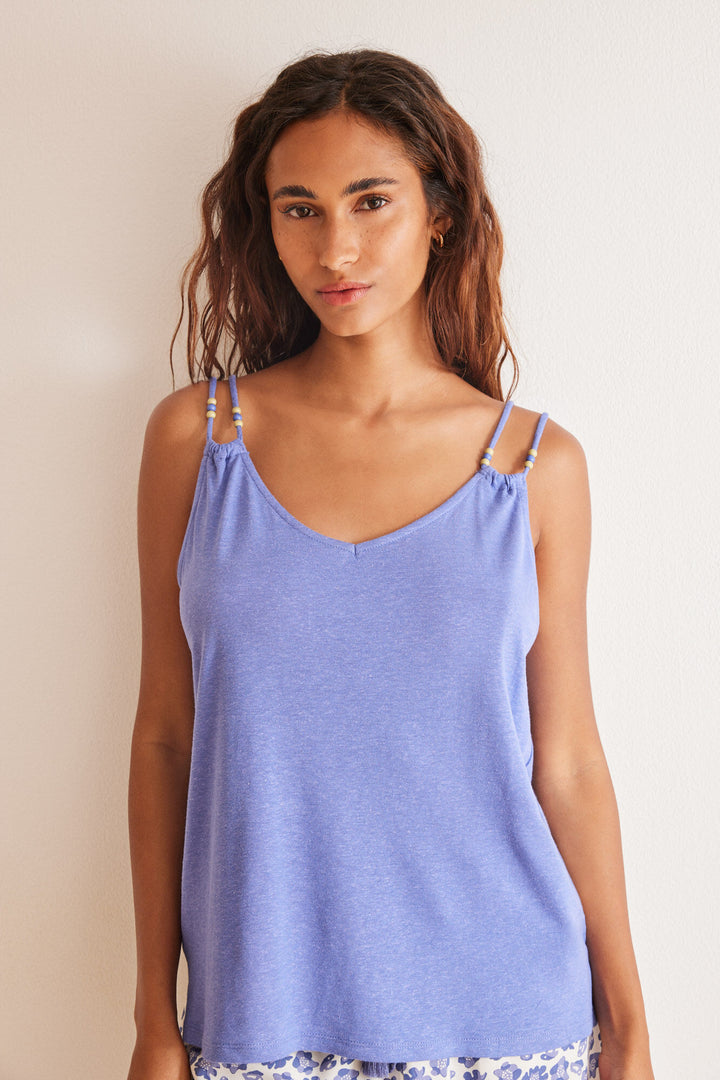 Blue vest top - Blue Print