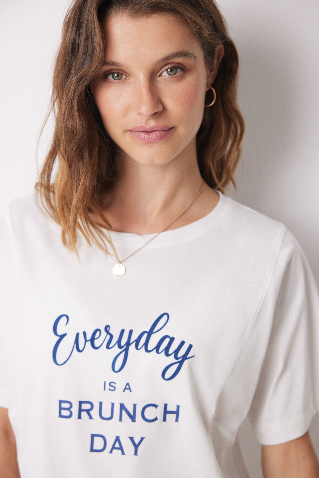 100% cotton ivory short sleeve t-shirt - Ivory