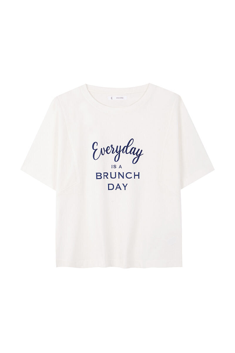 100% cotton ivory short sleeve t-shirt - Ivory