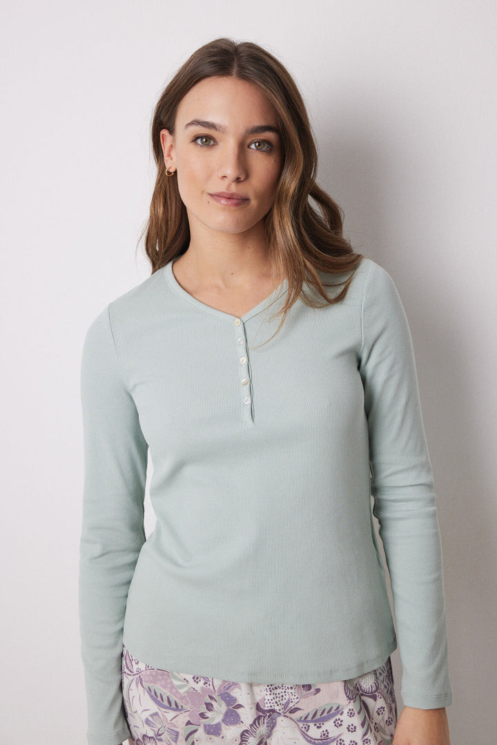 Long Sleeves T Shirt - Light Grey Silver