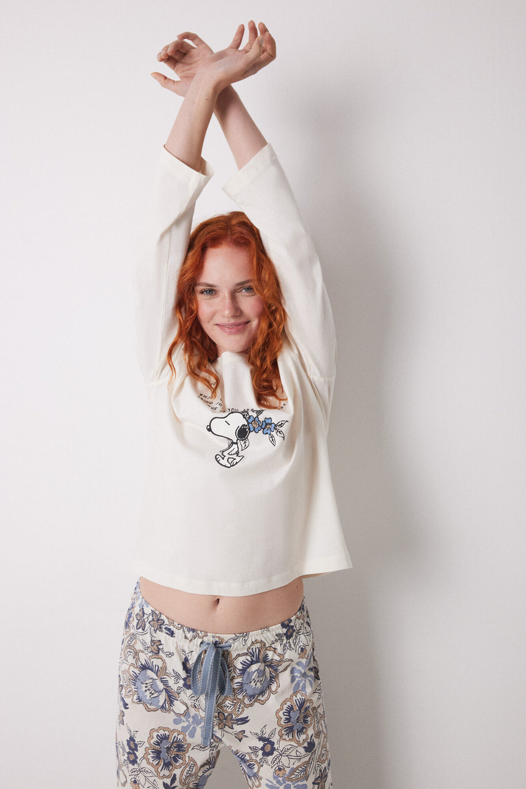 Long Sleeves T Shirt - Ivory