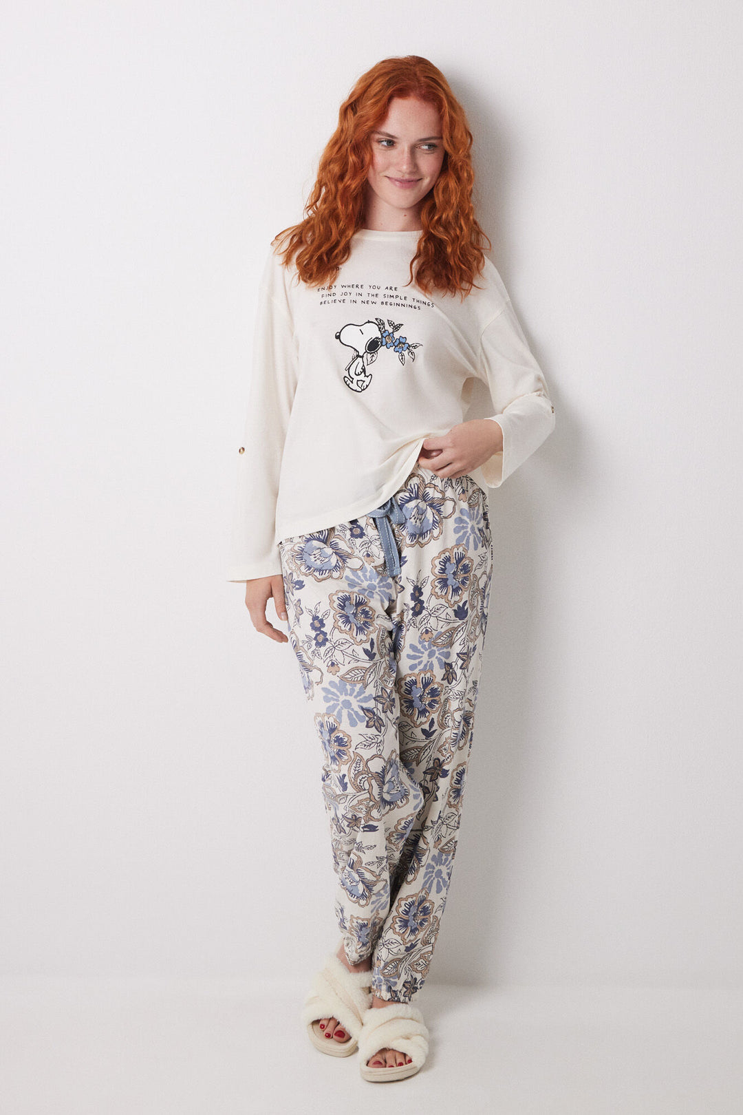 Long Sleeves T Shirt - Ivory