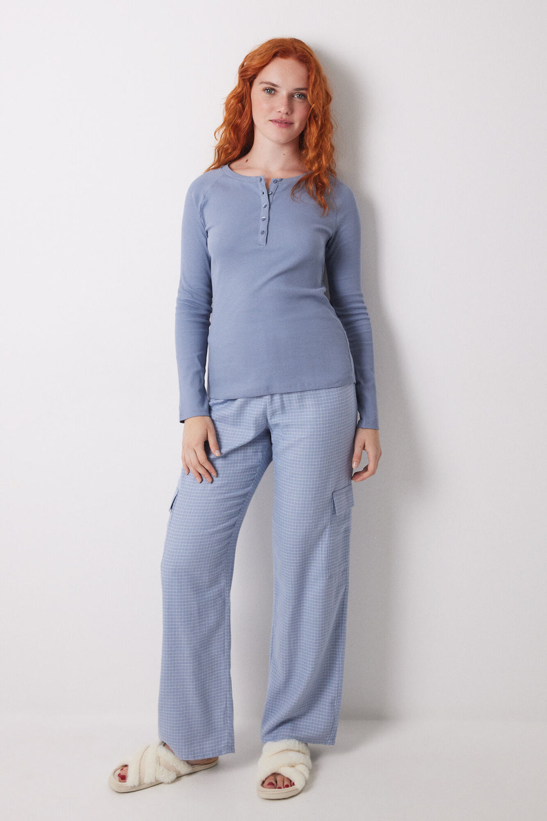 Long Sleeves T Shirt - Light Blue
