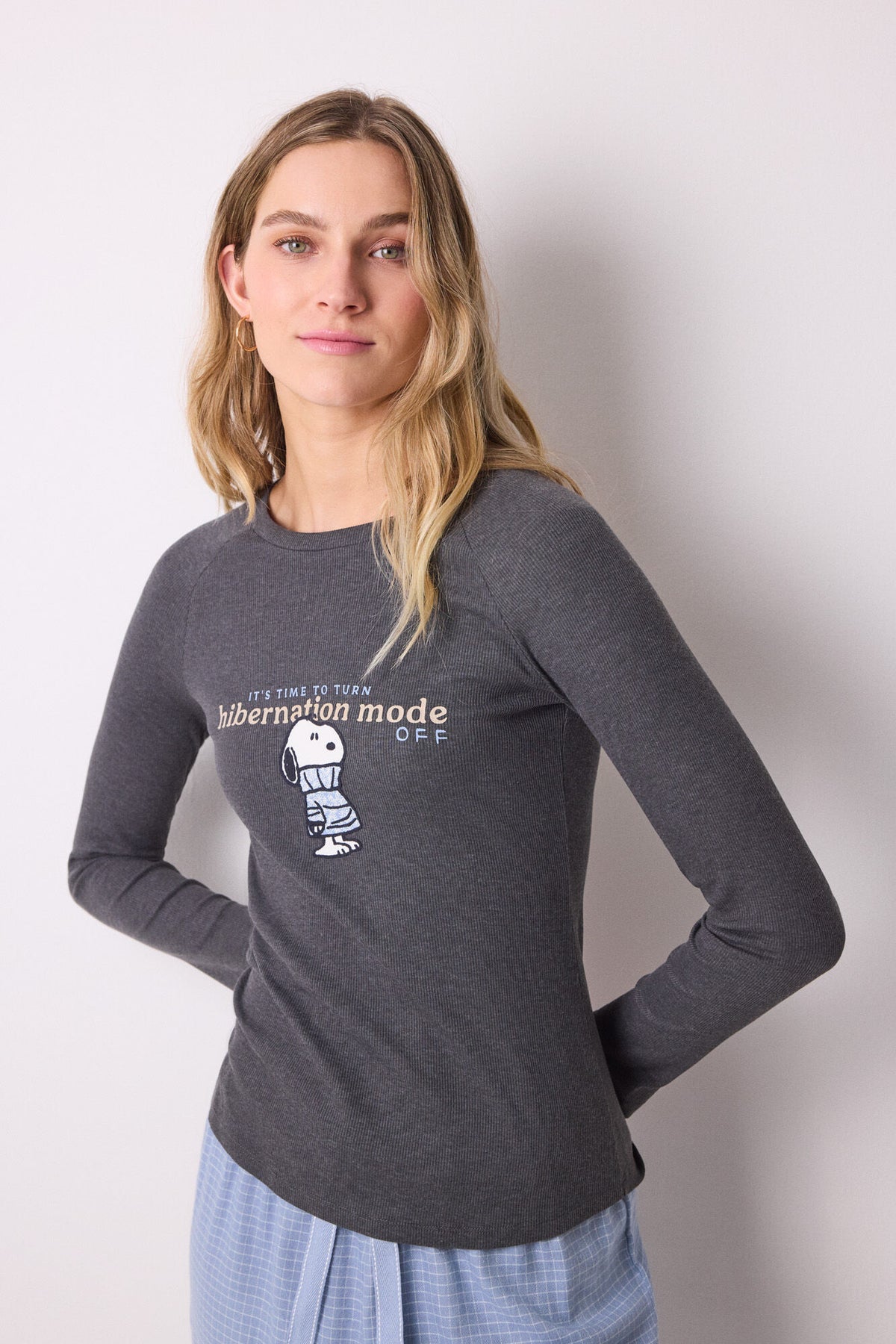 Long Sleeves T Shirt - Medium Grey