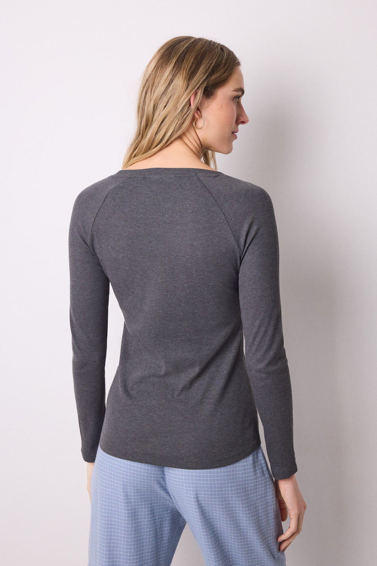 Long Sleeves T Shirt - Medium Grey