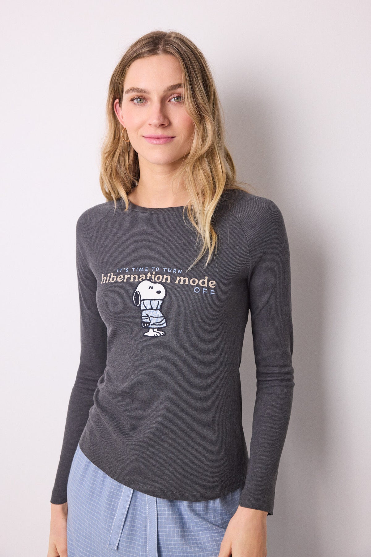 Long Sleeves T Shirt - Medium Grey