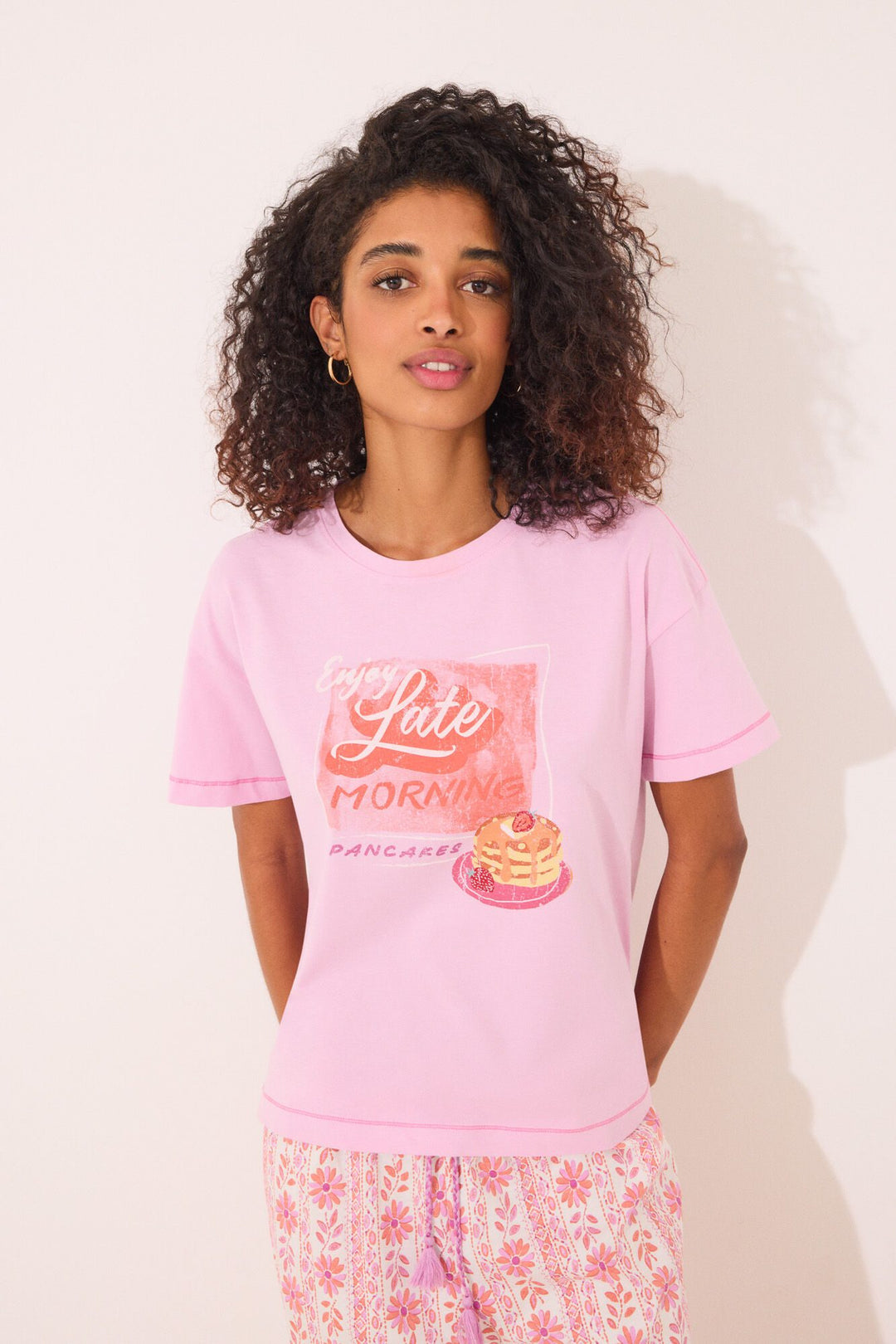 Short Sleeves T Shirt - Pink