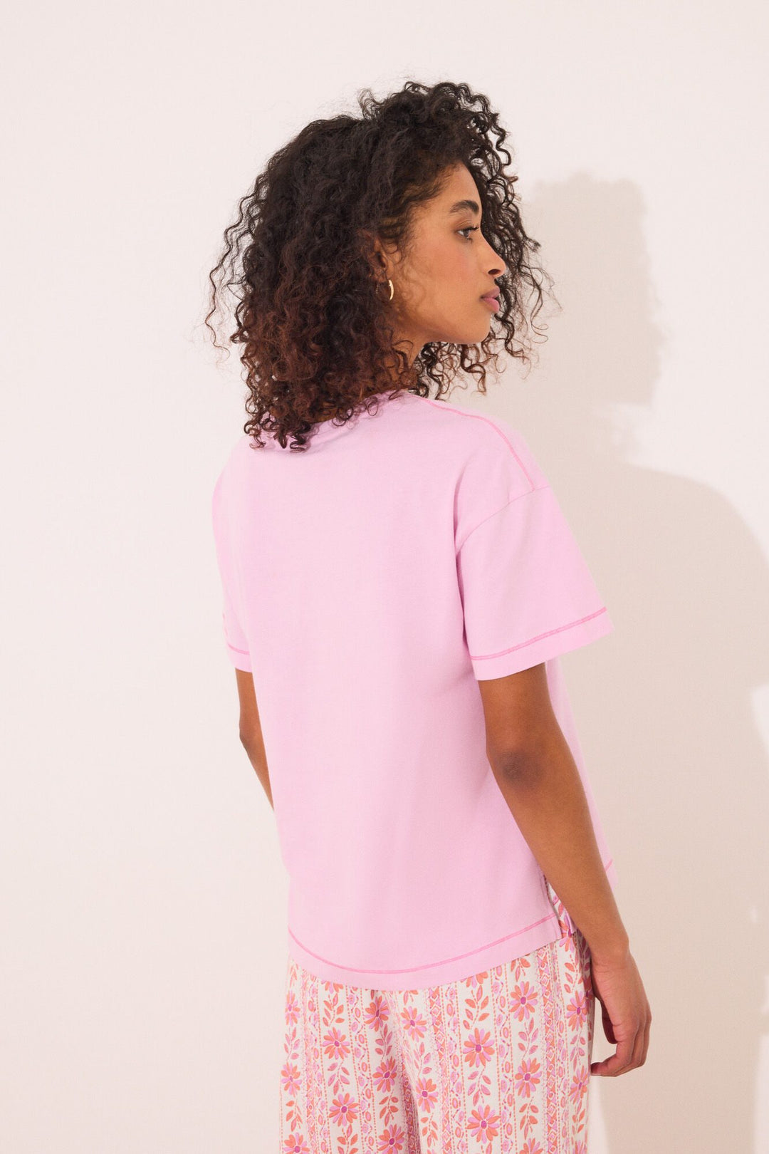 Short Sleeves T Shirt - Pink