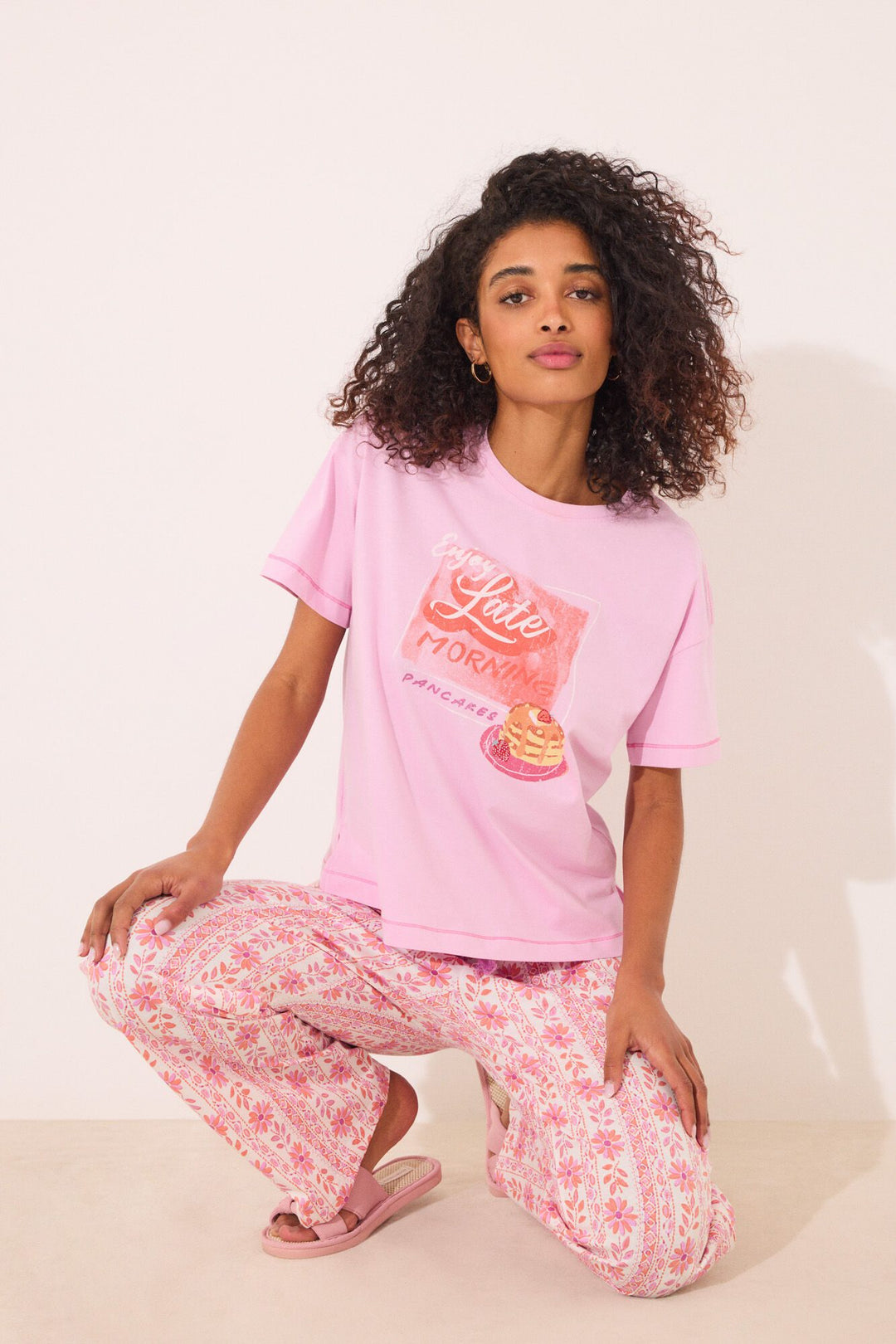 Short Sleeves T Shirt - Pink