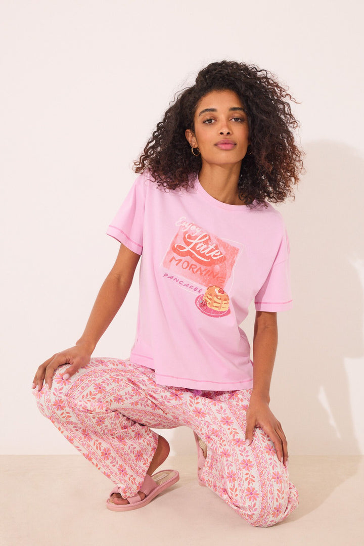 Short Sleeves T Shirt - Pink