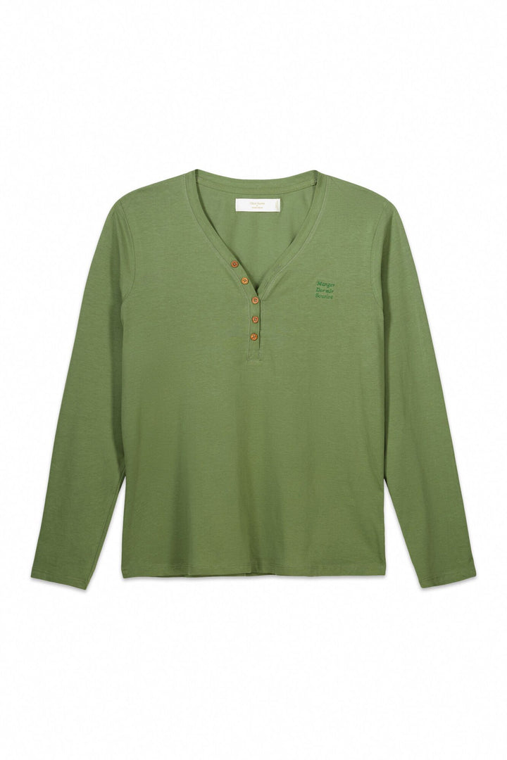 Long Sleeves T Shirt - Dark Khaki