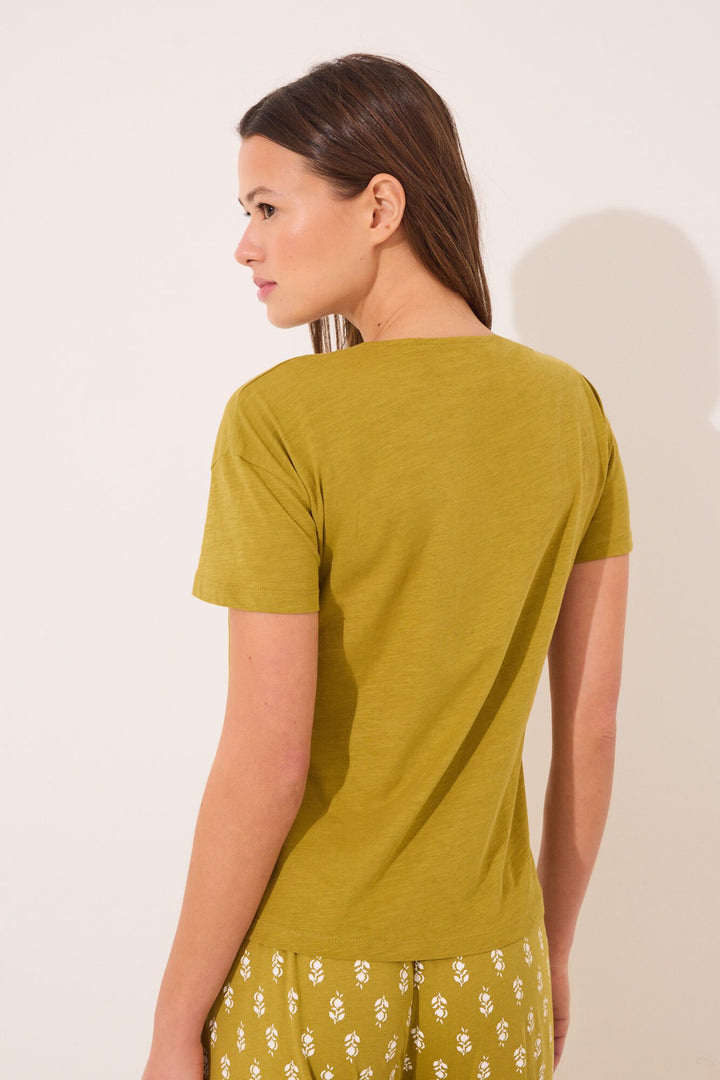 Short Sleeves T Shirt - Light Khaki