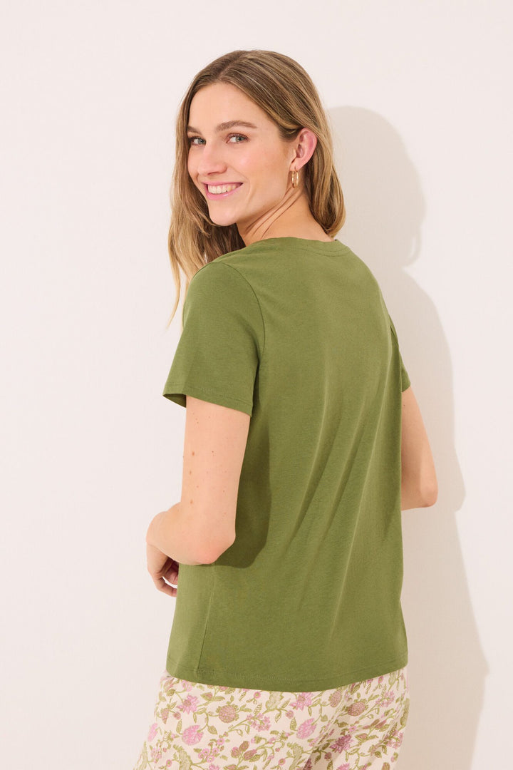 Short Sleeves T Shirt - Dark Khaki