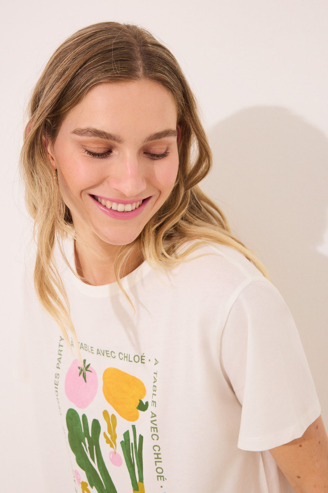 Short Sleeves T Shirt - Ivory