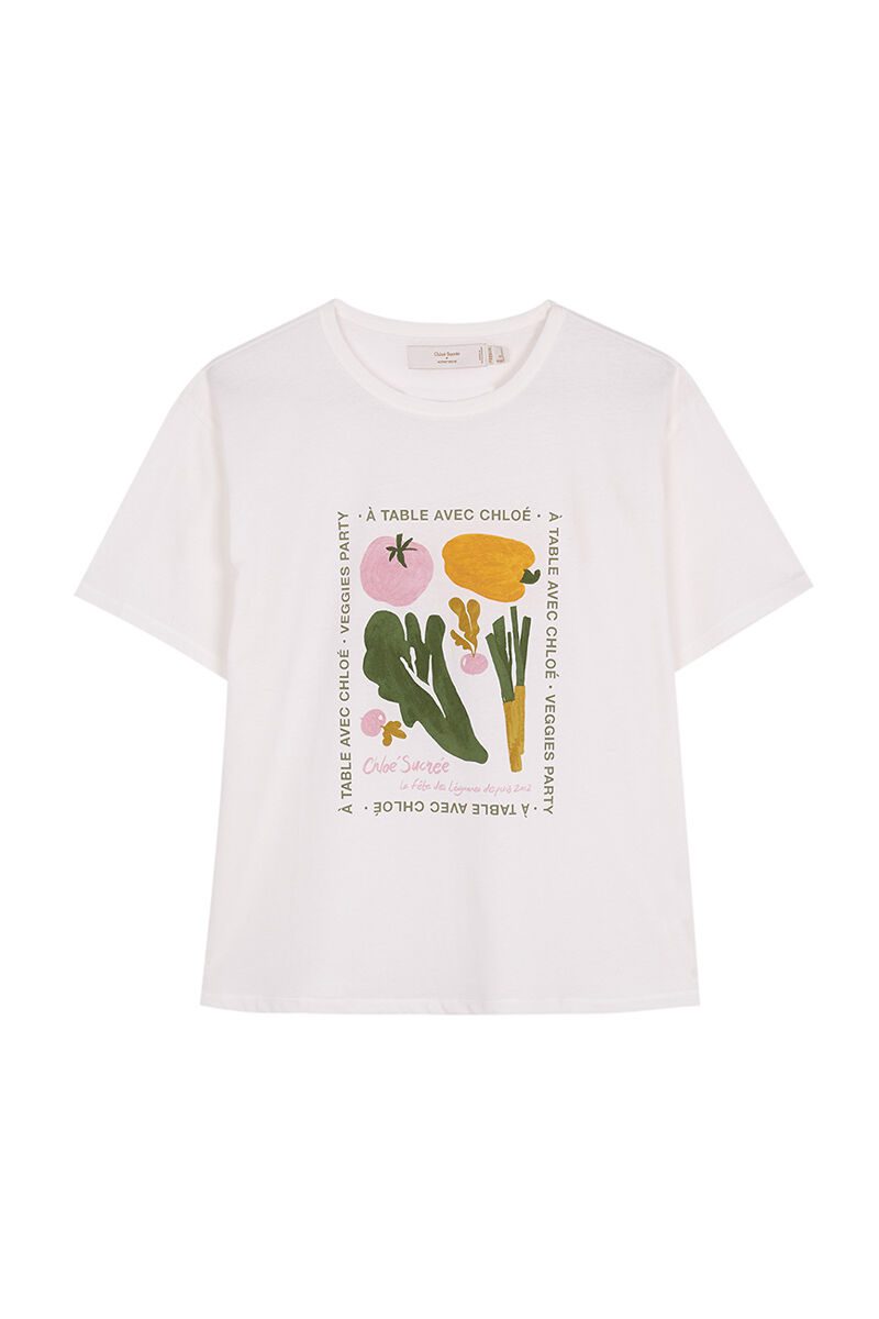 Short Sleeves T Shirt - Ivory