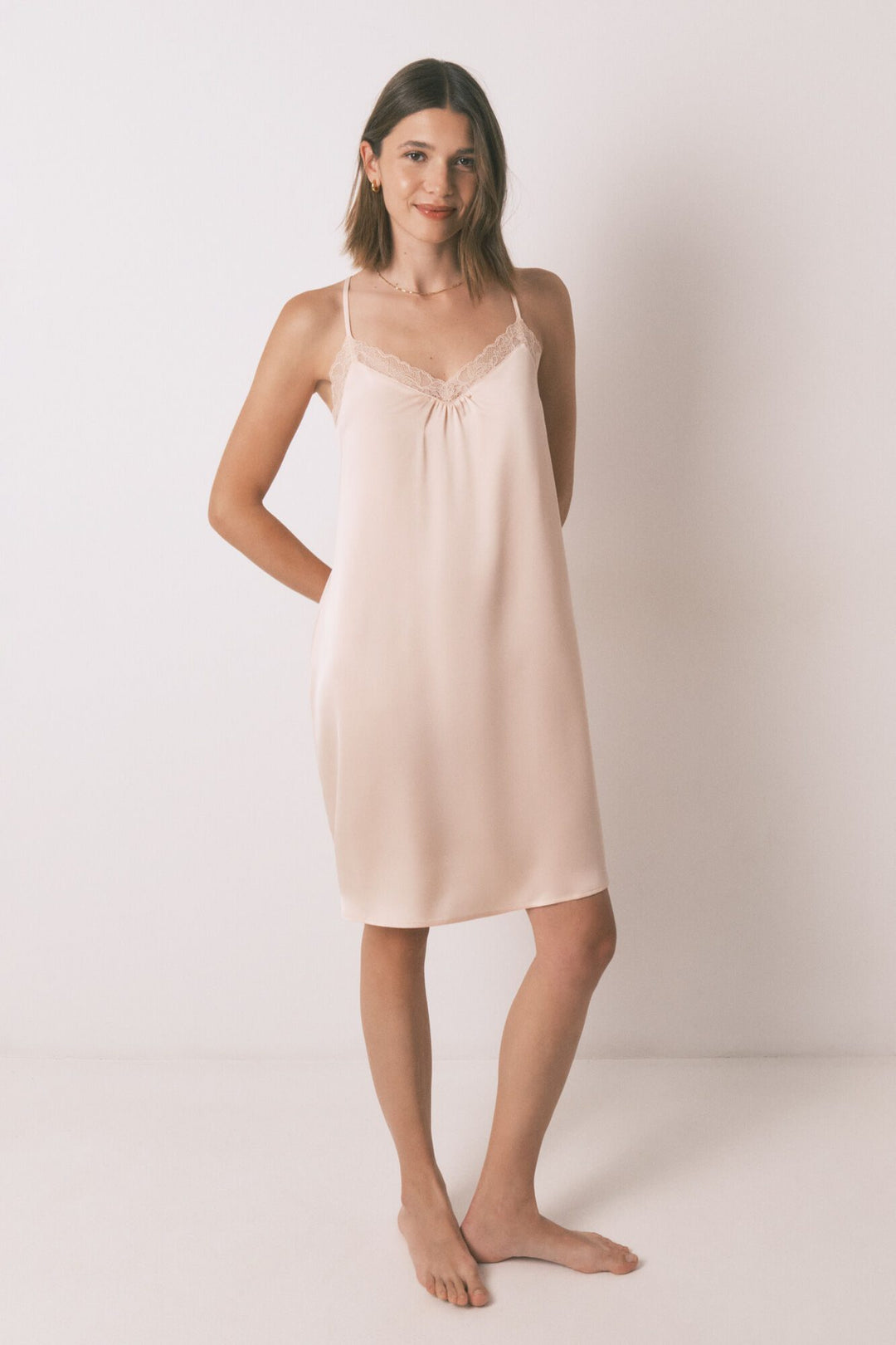 STRAPS MEDIUM NIGHTDRESS - Orange