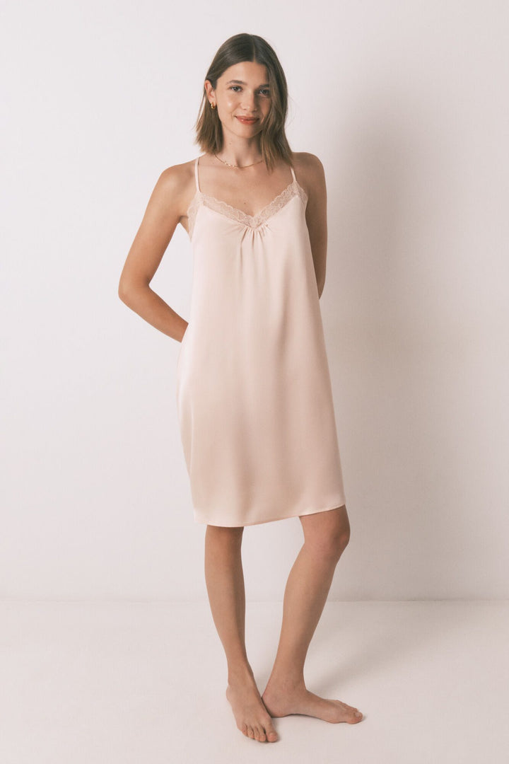 STRAPS MEDIUM NIGHTDRESS - Orange