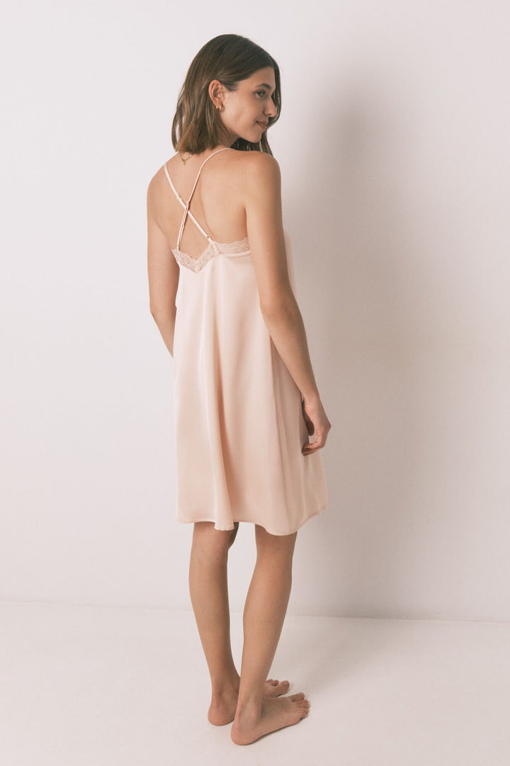 STRAPS MEDIUM NIGHTDRESS - Orange