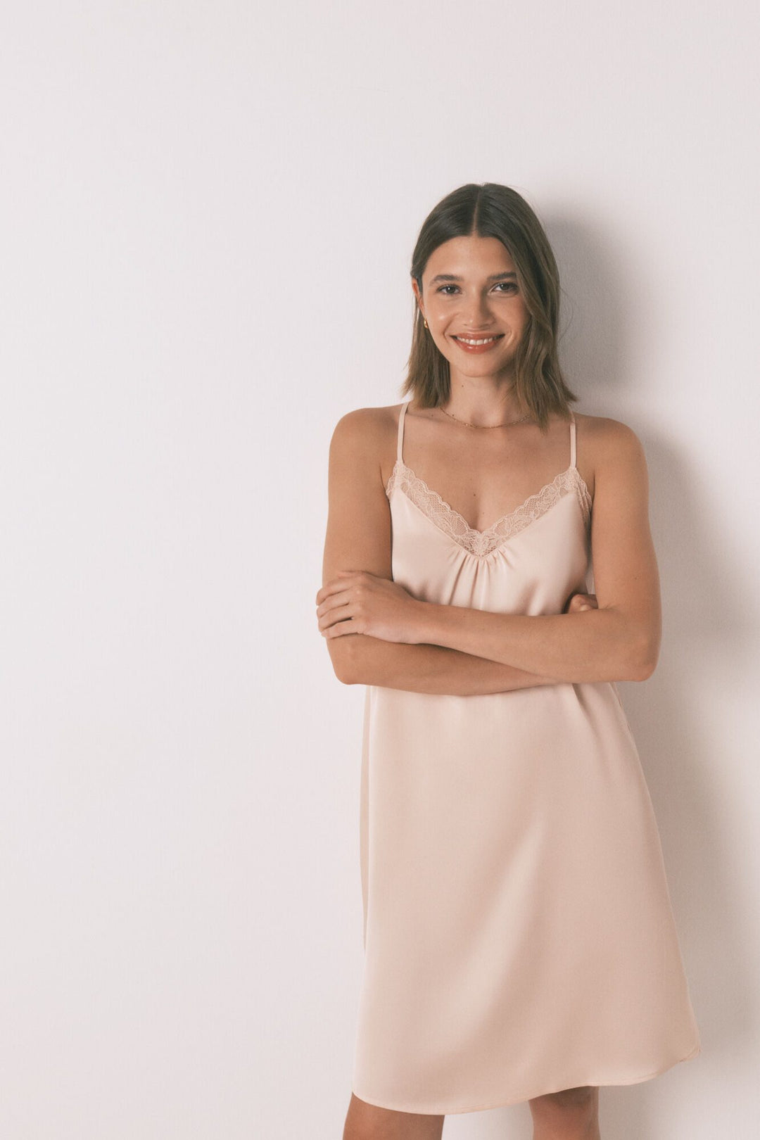 STRAPS MEDIUM NIGHTDRESS - Orange
