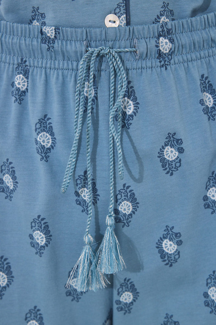 SHORT SLEEVES MASCULINE PYJAMA - Blue Print