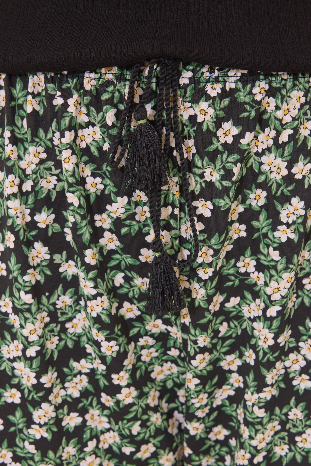 SHORT SLEEVES LONG PANT PYJAMA - Black