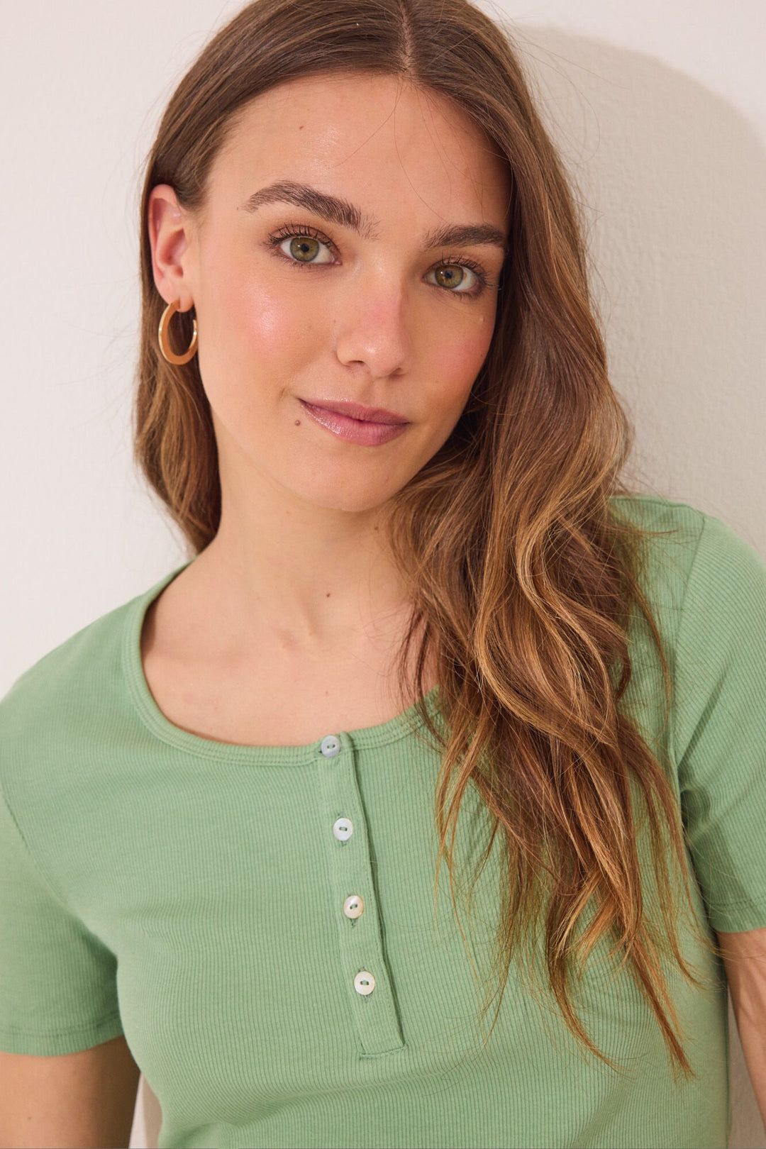 SHORT SLEEVES LONG PANT PYJAMA - Green