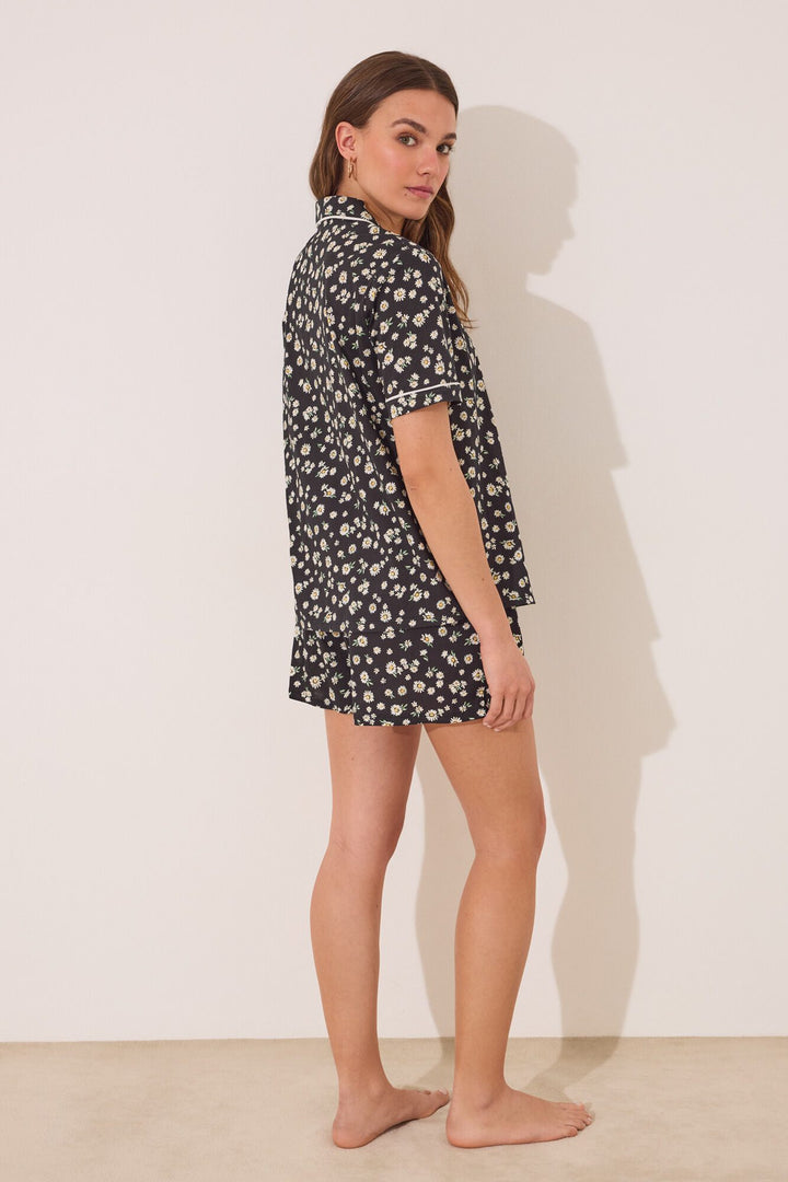 SHORT SLEEVES MASCULINE PYJAMA - Black
