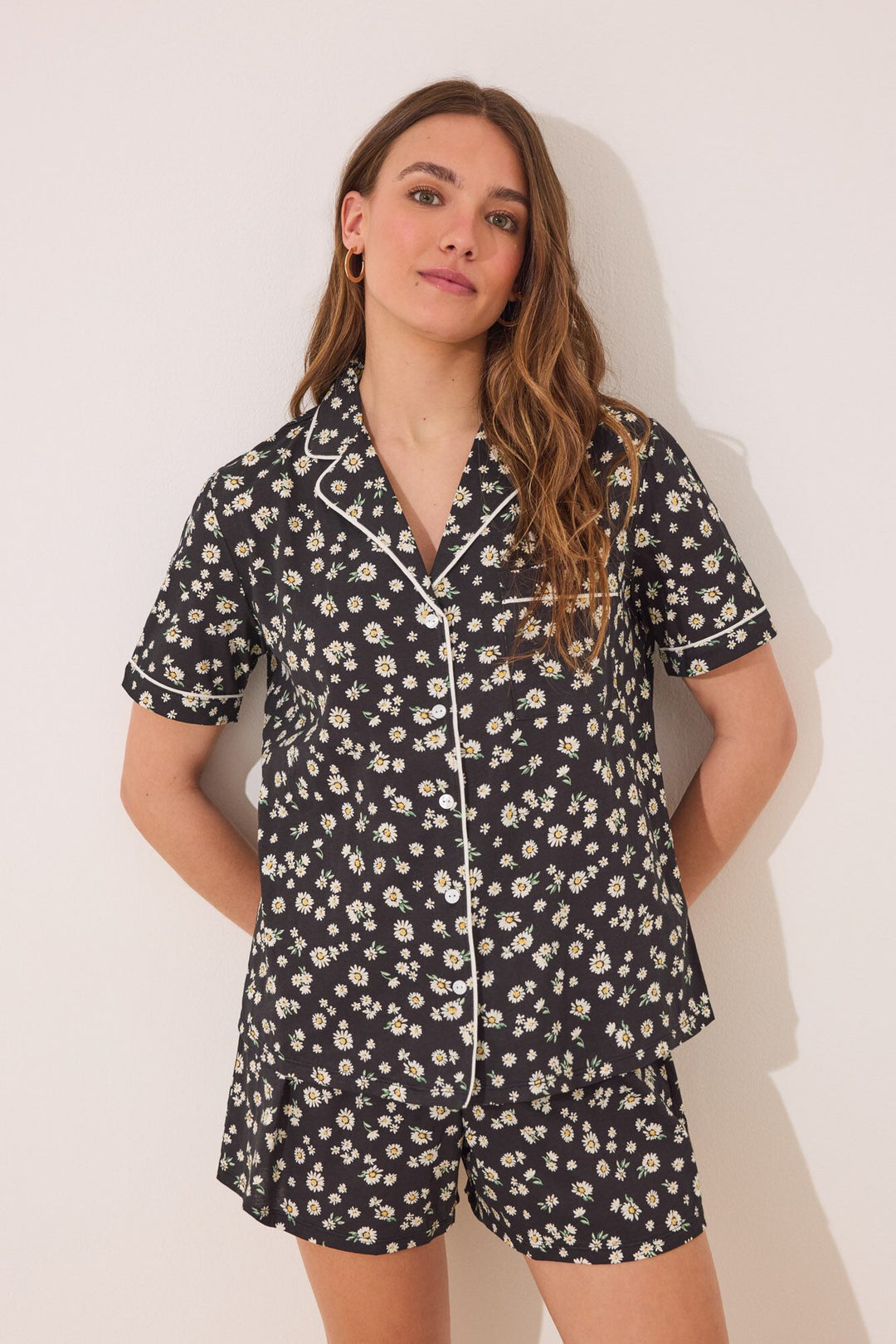 SHORT SLEEVES MASCULINE PYJAMA - Black