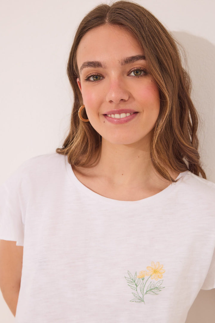 SHORT SLEEVES SHORT PANT PYJAMA - Ivory