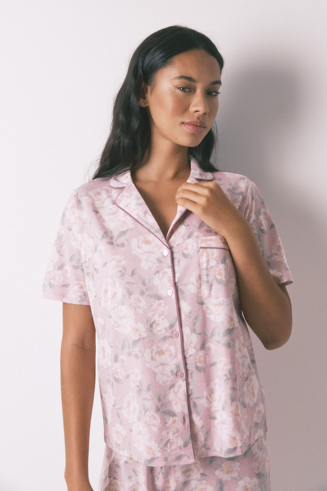 SHORT SLEEVES MASCULINE PYJAMA - Pink