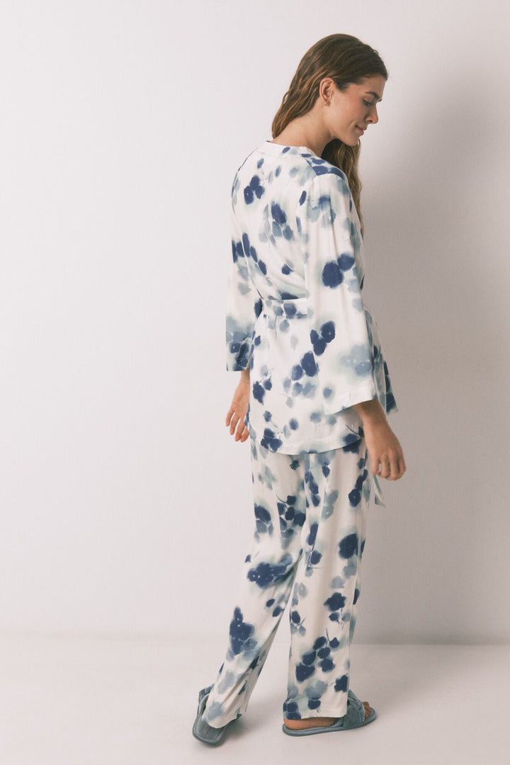 LONG PYJAMA + ROBE - Green