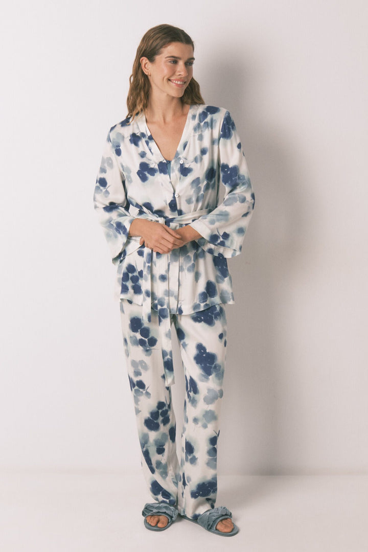 LONG PYJAMA + ROBE - Green