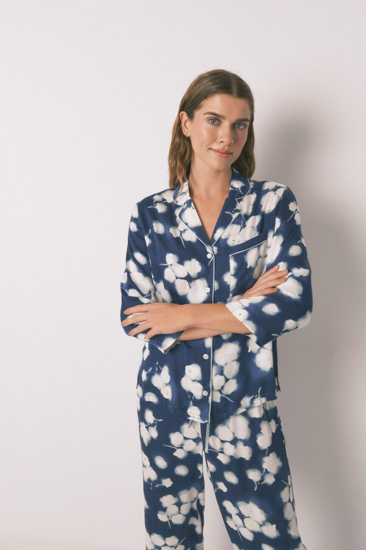 SHORT SLEEVES MASCULINE PYJAMA - Blue Print